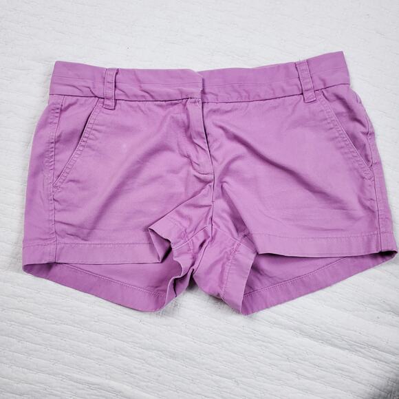 J.Crew Womens Classic Preppy Lilac/Lavender Purple Cuffed Chino Relaxed Short 6 - Picture 9 of 9